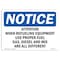 Signmission OSHA Notice, 5" Height, Attention! When Refueling Equipment Use Sign, 7" X 5", Landscape OS-NS-D-57-L-10234 - alternate 1
